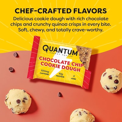 Quantum Chocolate Chip Cookie Dough Energy Squares, 8/Pack (220-02886)
