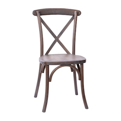 Flash Furniture Advantage Wood X-Back Chair, Armless, Gray Wash Driftwood (XBACKBURDRIFT)