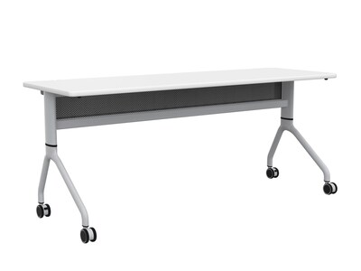 Safco Rumba Training Room Table, 24" x 72", Designer White (RBA7224FLSLDSWT)