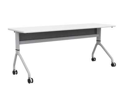 Safco Rumba Training Room Table, 24 x 72, Designer White (RBA7224FLSLDSWT)