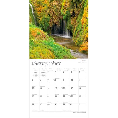 2027 BrownTrout South Dakota Wild & Scenic 12" x 12" Monthly Wall Calendar (9798330714520)