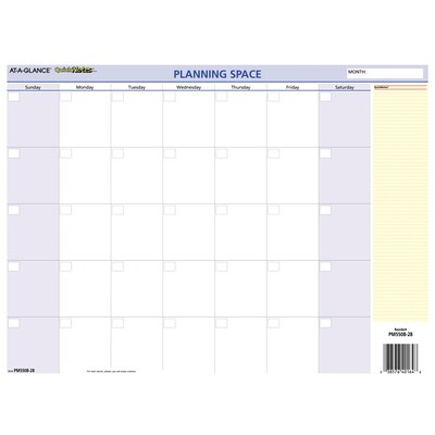 2026 AT-A-GLANCE QuickNotes 16" x 12" Yearly Dry Erase Wall Calendar, Reversible (PM550B-28-26)