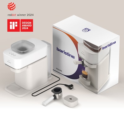 Philips Baristina Automatic Espresso Machine, Milky White (BAR30000)