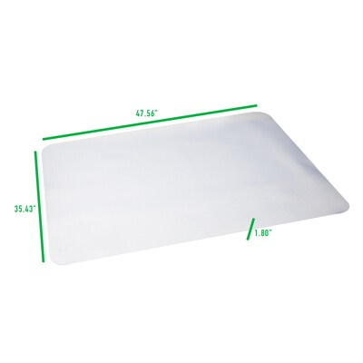 Mind Reader Standard 36" x 48" Rectangular Chair Mat for Carpet, Vinyl (OFFCREC-CLR)