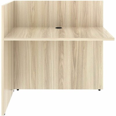 Lorell Essentials 23.62"D x 41.87"W Reception Return, Modern Elm (LLR66326)