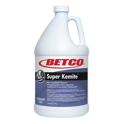 Betco Super Kemite Heavy Duty Cleaner/Degreaser, Cherry, 128 oz., 4/Carton (BET1030400)