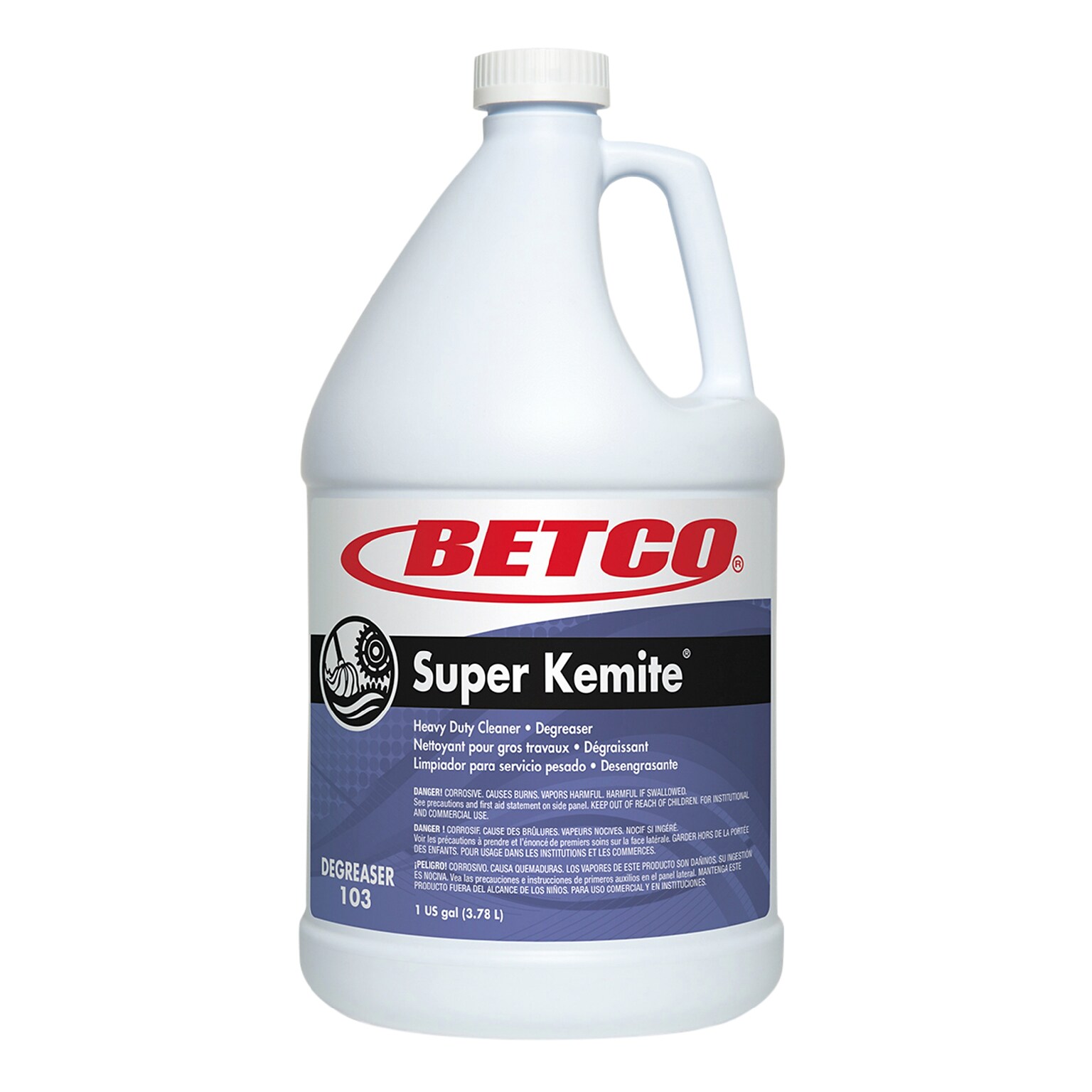 Betco Super Kemite Heavy Duty Cleaner/Degreaser, Cherry, 128 oz., 4/Carton (BET1030400)