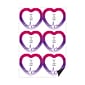 Custom Full Color Heart Shaped Magnets, 30 mil. Magnetic stock, 6-Perforated Magnets per Sheet, 3" x 3"