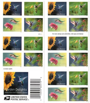 USPS Garden Delights Forever 20 Postage Stamps (FOR-GARDENDE-20)