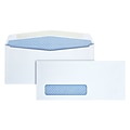 Quality Park Flap-Stik Security Tinted #10 Window Envelope, 4 1/2 x 9 1/2, White, 500/Box (90130)