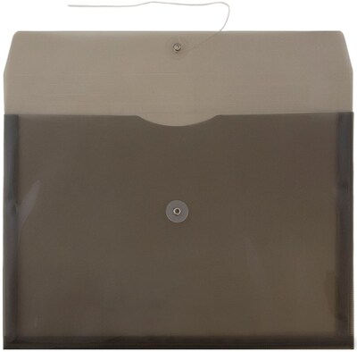 JAM Paper Premium Plastic Document File, Legal, Gray, 3/Pack (219B1SMX3)