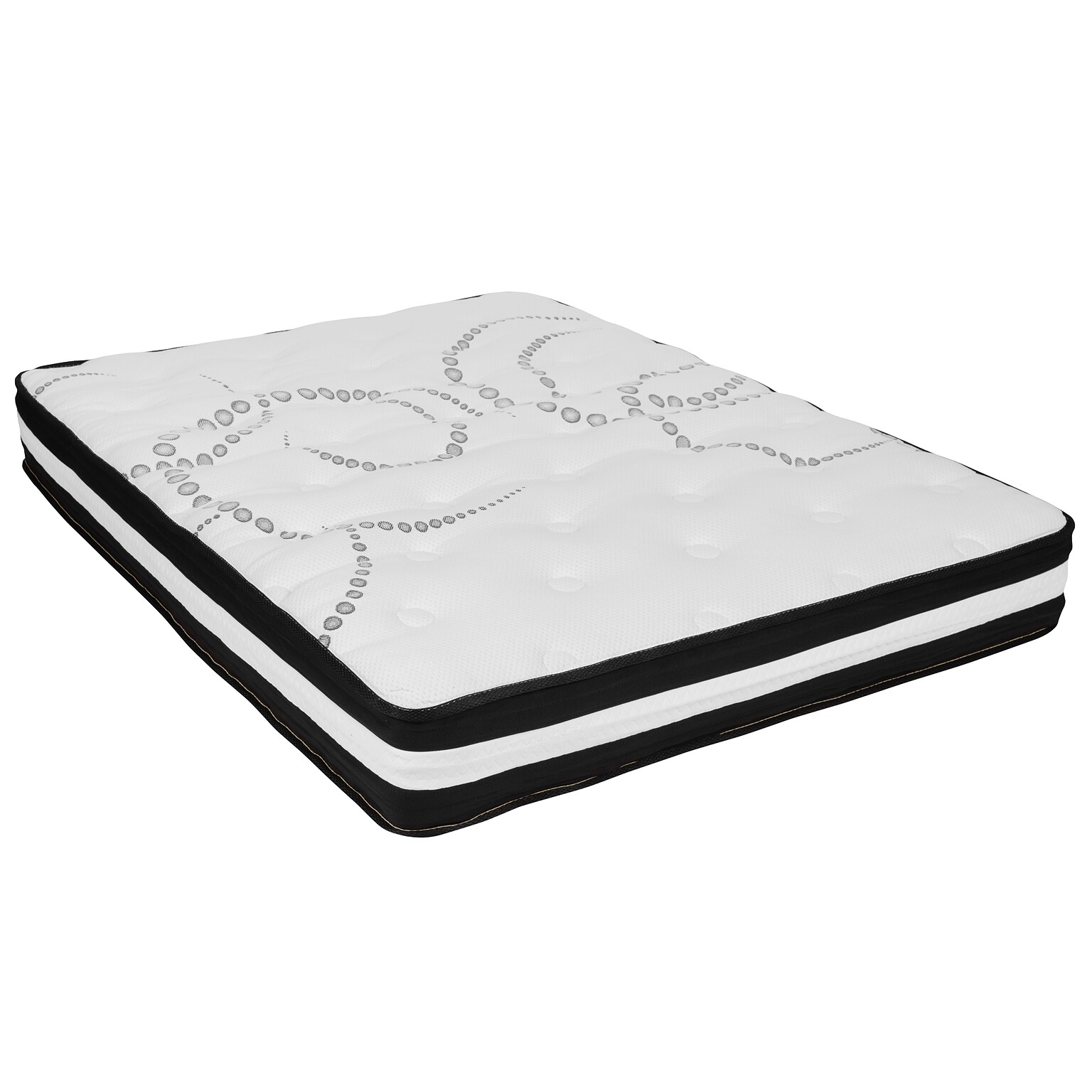 Flash Furniture Capri Comfortable Sleep 10 CertiPUR-US Certified Hybrid Pocket Spring Mattress, Full (CLE230PRF10)
