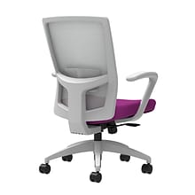 Union & Scale Workplace2.0™ Fabric Task Chair, Amethyst, Adjustable Lumbar, Fixed Arms, Synchro-Tilt