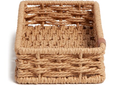 U Brands Handwoven Paper Rope Desk Tray, Brown (6089U01-16)