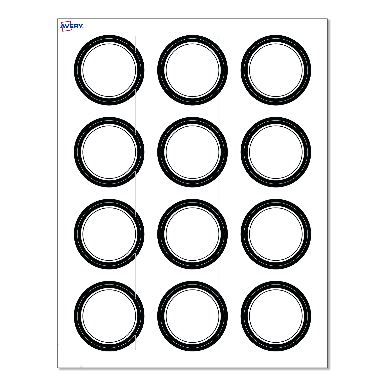 Avery Laser/Inkjet Circle Multipurpose Labels, 2 Dia., White, 120/Pack (S00D2B)