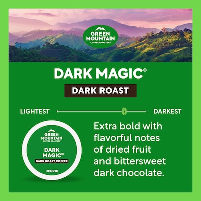 Green Mountain Dark Magic Coffee Keurig® K-Cup® Pods, Dark Roast, 96/Carton (4061)