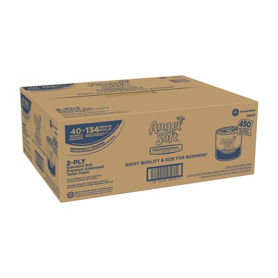 Angel Soft Professional Series Recycled Toilet Paper, 2-Ply, White, 450 Sheets/Roll, 40 Rolls/Case (