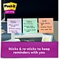 Post-it Recycled Super Sticky Notes, 4" x 4", Wanderlust Pastels Collection, Lined, 90 Sheet/Pad, 6 Pads/Pack (6756SSNRP)