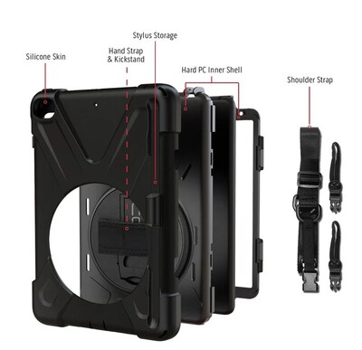 CODi Rugged Polycarbonate & Silicone 11 Case for Samsung S7/S8/S9/S9 FE, Black (C30705077)