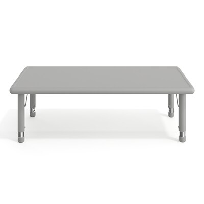 Flash Furniture Wren Rectangular Activity Table, 24" x 48", Height Adjustable, Soft Gray (YUYCX012RECTSGY)