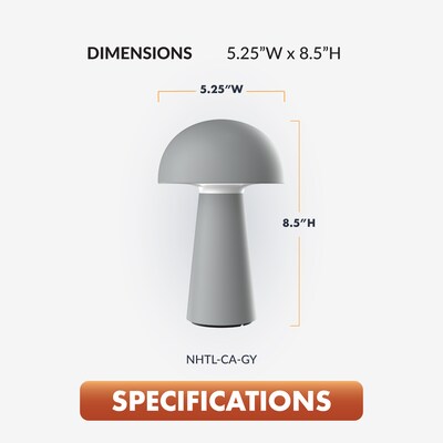 Newhouse Lighting Capri Cordless and Rechargeable Table Lamp, Sage Green (NHTL-CA-GY)