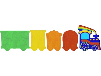 Flash Furniture Bright Beginnings Train STEAM Wall System (MK-ME06486-GG)