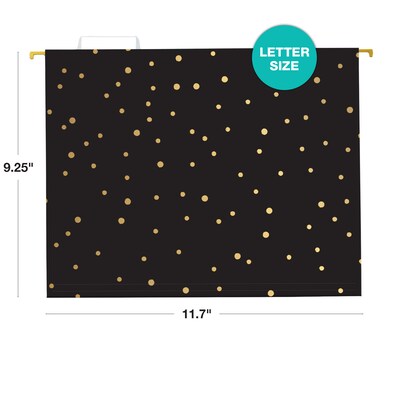 Global Printed Products Heavy Duty Hanging File Folder, 1" Expansion, Straight-Cut, Letter Size, Sunflower, 12/Pack (GPP-0102-D)
