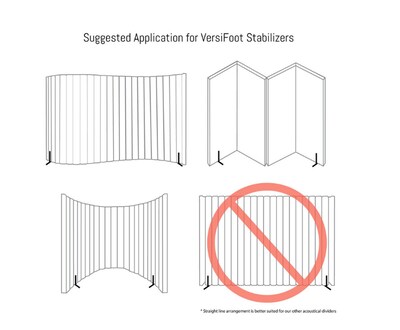 Versare VersaFold 4-Panel Folding Room Divider, 78"H x 96"W, Black Fabric (DS1723004-1)