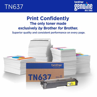 Brother TN637 Ultra High Yield Yellow Toner Cartridge, Prints Up to 10,000 Pages (TN637Y)