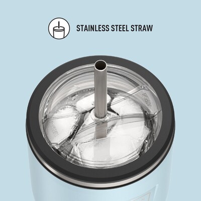 Thermos Icon Stainless Steel Vacuum Insulated Tumbler with Straw, 24 oz., Glacier (IS1112GC4)