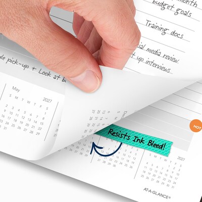 2027 AT-A-GLANCE 5" x 8.25" Calendar Year Daily Planner, Paperboard Cover, Brown/Orange (70-6201-30-27)