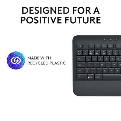 Logitech Signature K650 Comfort Full-Size Wireless Keyboard, Graphite (920-010908)