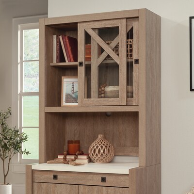 Sauder Dixon City 33"W Desktop Hutch, Brushed Oak (432889)