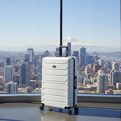 InUSA Trend 34.05 Hardside Suitcase, 4-Wheeled Spinner, TSA Checkpoint Friendly, White (IUTRE00XL-WHI)