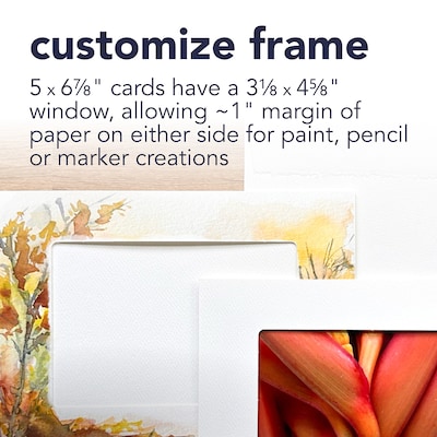 Strathmore Photo Frame Cards & Envelopes, Plain Border, 6.875" x 5", White, 6/Pack, 3 Packs/Bundle (STTP205185-3)
