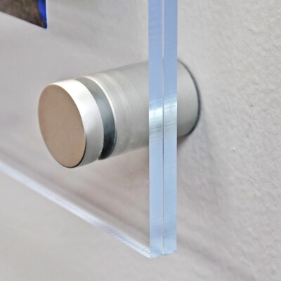 Azar Poster Holder, 28" x 40", Wall Mounted, Silver, Acrylic, 2/Pack (105536-GS-2PK)