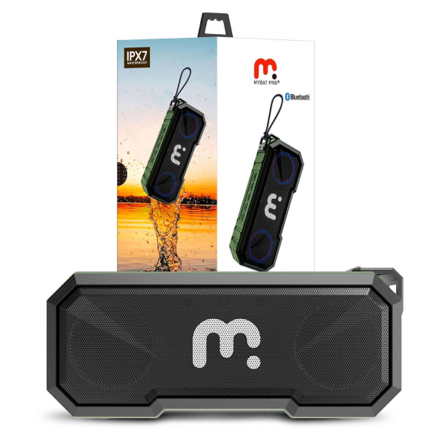 MyBat Pro Bluetooth Wireless Water Resistant Speaker, Army Green (SPG008001)