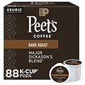 Peets Coffee Major Dickasons Blend Coffee Keurig® K-Cup® Pods, Dark Roast, 88/Carton (65470)