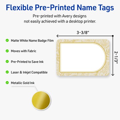 Avery Rectangle Laser/Inkjet Multipurpose Labels, 2-1/3 x 3-3/8, White, 80/Pack (19479371066)