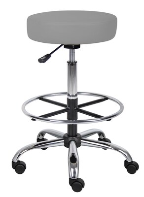 Boss Caressoft Medical/Drafting Stool, Grey (B16240-GY)