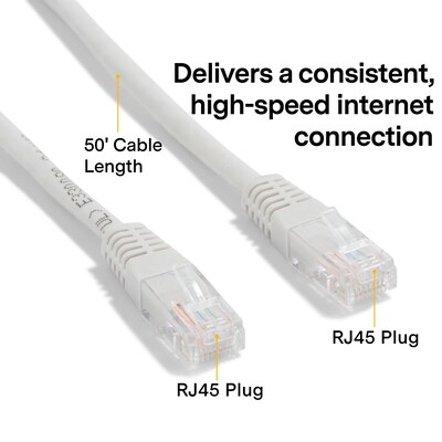 NXT Technologies™ NX56841 50 CAT-6 Cable, Gray