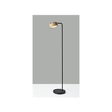 Adesso Roman 55 Metal/Wood Floor Lamp with Drum Shade (6107-01)