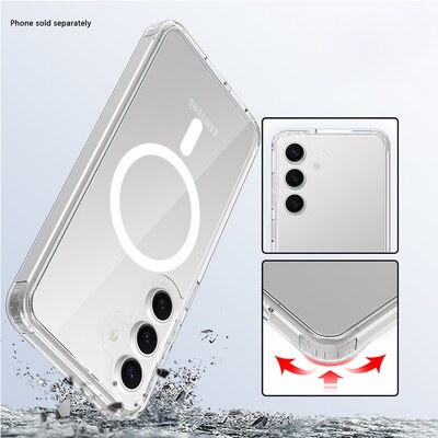 SaharaCase Venture Wallet for Galaxy S25, Shock Absorbing, Clear/Scorpion Black (CP00747)