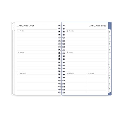 2026 Blue Sky Lindley 5" x 8" Calendar Year Weekly & Monthly Planner, Plastic Cover, Multicolored (101579-26)