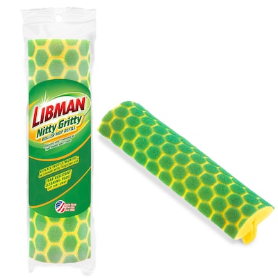 Libman Nitty Gritty 4 Sponge Mop Head, Yellow, 6/Carton (2011)