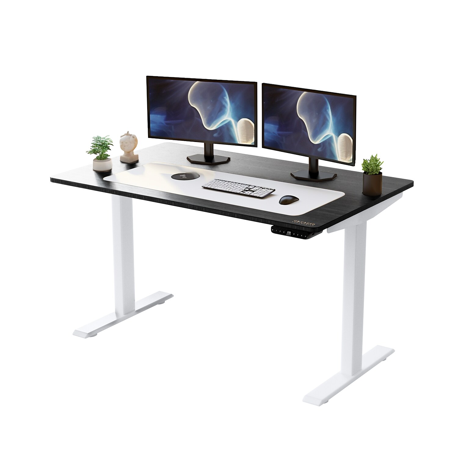 Uncaged Ergonomics RISE UP Electric Adjustable Height Electric Standing Office Desk, Black (RUWBK)