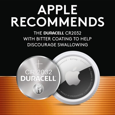 Duracell 2032 Lithium Battery, 4/Pack (DL2032B4PK05)