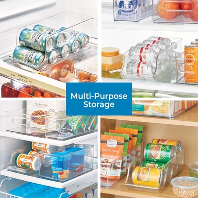 iDESIGN Soda Can Refrigerator Bins, Clear, 3/Set (27896M3)