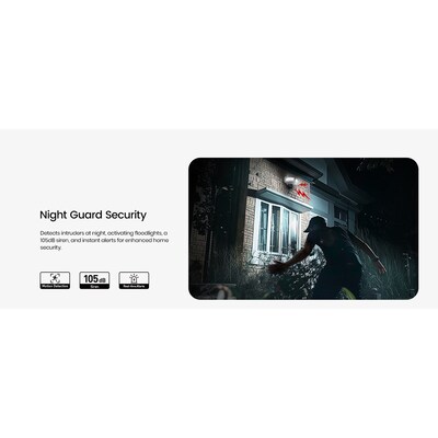 aosu Floodlight Cam Pro Outdoor Smart Security Camera, White (L5P2CA11)