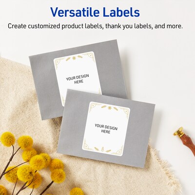 Avery Rectangle Multipurpose Labels, 4" x 3-1/3", White, 40/Pack (19479370632)